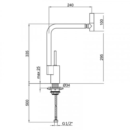 Смеситель для кухни Webert Kitchen 360 TS920302744