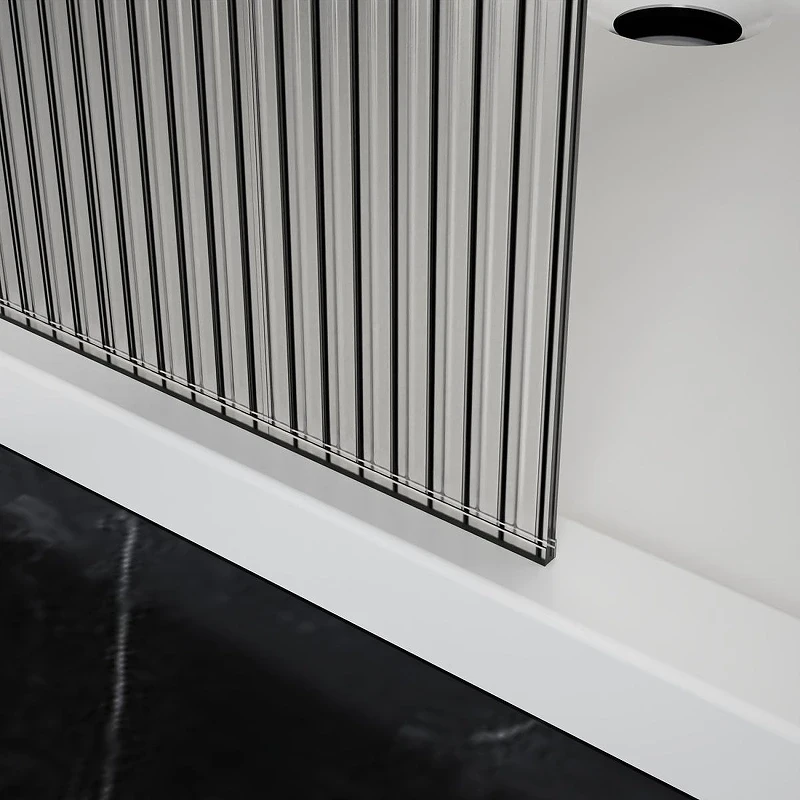 Душевая перегородка Azario Walk-In 110 AZ-251-110-BGL-CRF профиль Брашированное золото стекло рифленое