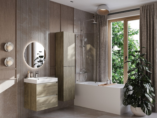 Шкаф пенал Roca Ona 40 A857635511 подвесной Темный вяз