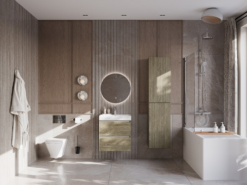 Шкаф пенал Roca Ona 40 A857635511 подвесной Темный вяз