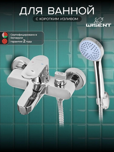 Смеситель для ванны Wisent WP30202 цвет Хром