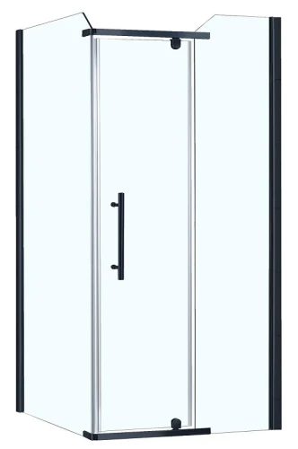 Душевой уголок Azario Edmonton 90х90 AZ-NNC1231 900 BLACK профиль Черный стекло прозрачное