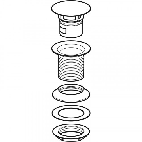 Донный клапан Geberit 152.080.21.1 Глянцевый хром