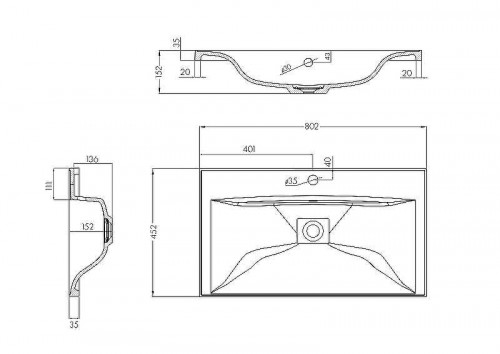 Раковина Aquaton Айрис 80 1A73263KAG010 Белая