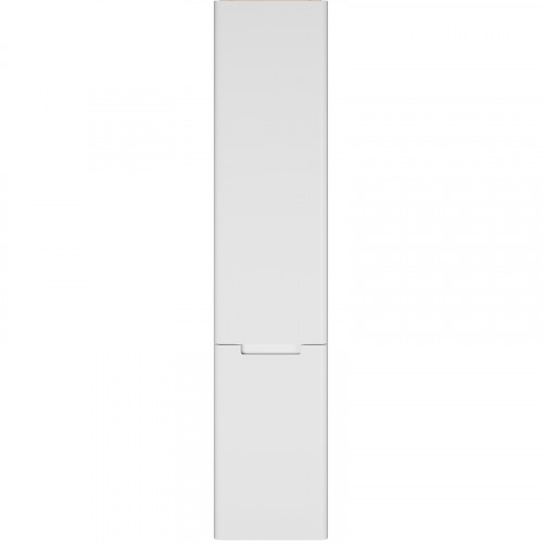 Шкаф пенал Creto Bravo 35 22-BrW35 подвесной с бельевой корзиной Белый глянцевый МДФ / ЛДСП