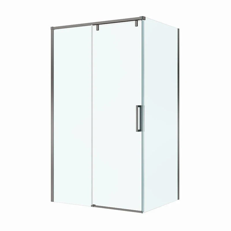 Душевой уголок BelBagno Soft Close-1 120x90 SOFT_CLOSE-1-AH-1-120/90-C-GM профиль Оружейная сталь стекло прозрачное