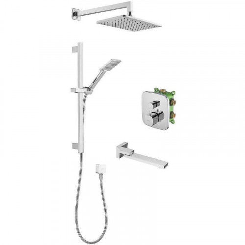 Душевая система Swedbe Platta 5562 с термостатом Хром