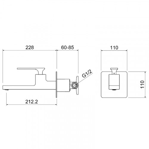 Смеситель для раковины Timo Torne 4372/00SM Хром латунь встраиваемый
