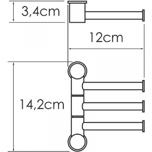 Полотенцедержатель WasserKRAFT K-1053BRUSHED GOLD поворотный Золото матовое
