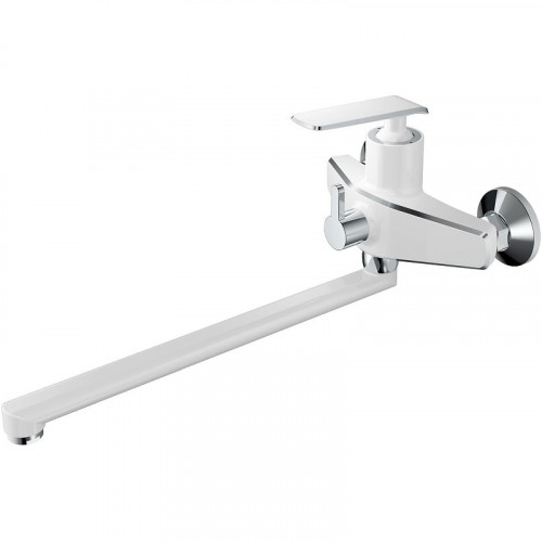 Смеситель для ванны Haiba HB22548-8 универсальный Белый Хром на стену