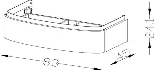 Тумба под раковину Jacob Delafon Presquile 83 EB1100-G1C цвет Белый