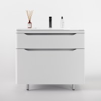 Тумба под раковину Style Line Марелла 90 Люкс Plus СС-00002416 Белый матовый антискрейтч МДФ / ЛДСП