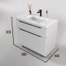 Тумба под раковину Style Line Марелла 90 Люкс Plus СС-00002416 Белый матовый антискрейтч МДФ / ЛДСП