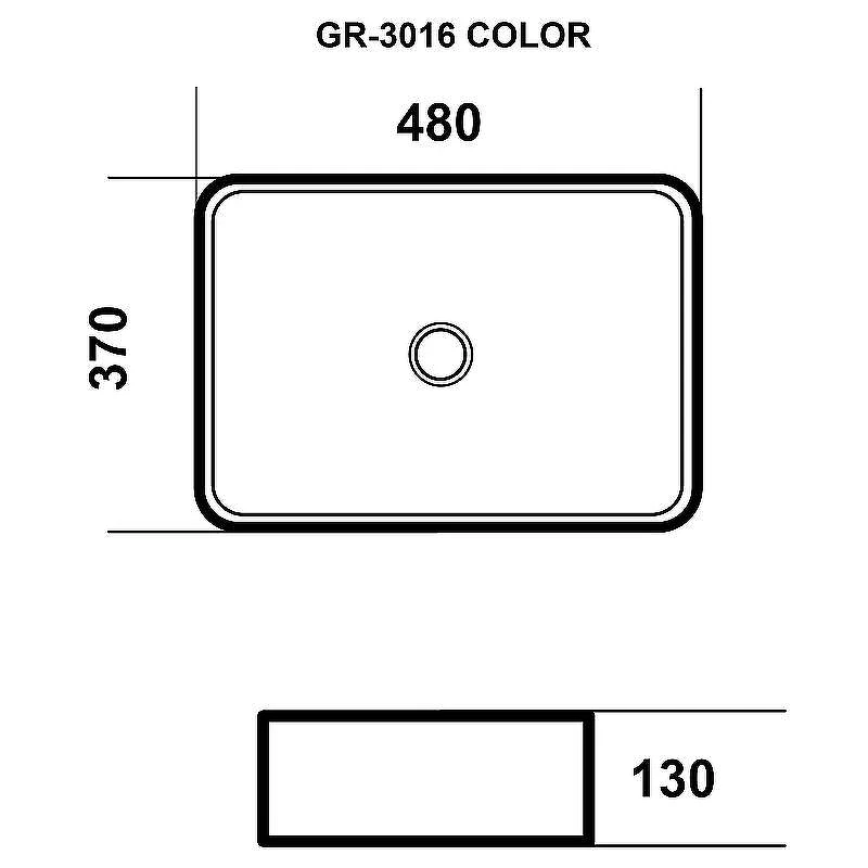 Раковина-чаша Grossman Color 48 GR-3016BSM-21 Голубая матовая