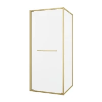 Душевой уголок Black&White S1120-9090G 90x90 11209090G профиль брашированное золото стекло прозрачное