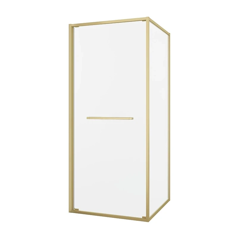 Душевой уголок Black&White S1120-9090G 90x90 11209090G профиль брашированное золото стекло прозрачное