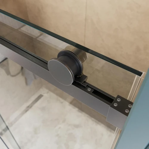 Душевая дверь BelBagno Soft Close-2 120 SOFT_CLOSE-2-BF-1-120-C-GM профиль Оружейная сталь стекло прозрачное