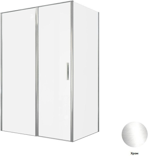 Душевой уголок Allen Brau Priority 140x90 3.31034.00+3.31043.00 цвет профиля Хром стекло прозрачное