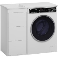 Тумба с раковиной Brevita Grafit 100 L УТ000015079 Белая матовая МДФ / ЛДСП