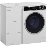Тумба с раковиной Brevita Grafit 100 L УТ000015079 Белая матовая МДФ / ЛДСП