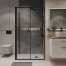 Душевой уголок Niagara Nova 120х80 NG-84-12AB-A80B-34 профиль Черный матовый стекло прозрачное