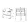 Тумба под раковину Vincea Vico 60 VMC-2V600VO подвесная V.Oak МДФ / ЛДСП