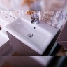 Тумба под раковину Бриклаер Кристалл 50 4627125414503 подвесная Софт Графит Ясень Анкор темный МДФ / ЛДСП