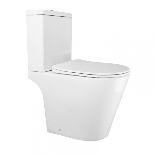 Унитаз компакт Azario Flin AZ-1363C цвет Белый с бачком и сиденьем Микролифт