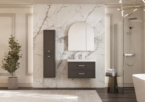 Зеркальный шкаф Aquaton Санта-Барбара 80 1A286502CB820 цвет Антрацит