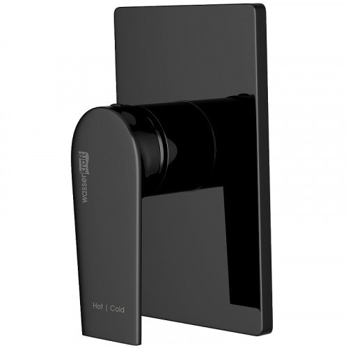 Смеситель для раковины WasserKRAFT A66553 Черный глянец латунь встраиваемый