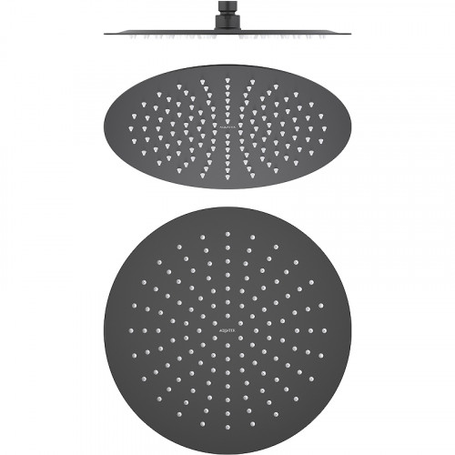 Верхний душ Aquatek AQ2075MB Черный матовый нержавеющая сталь на потолок