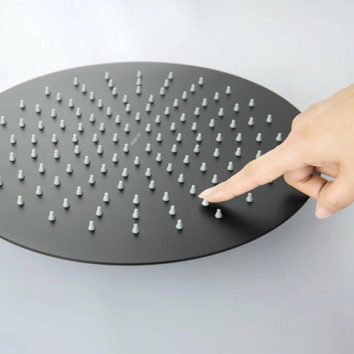 Верхний душ Aquatek AQ2075MB Черный матовый нержавеющая сталь на потолок