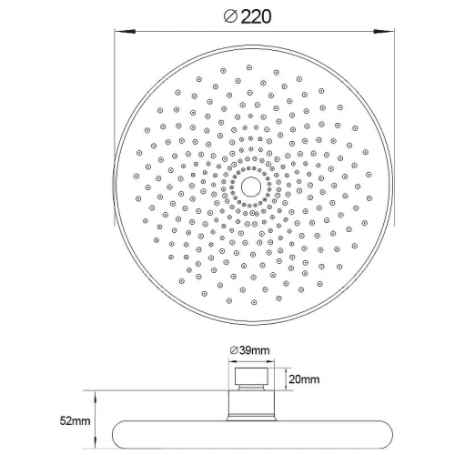 Верхний душ Melodia della vita MKP27007C Хром