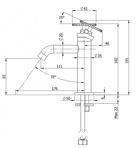 Смеситель для раковины Remer Chrono CH12BO цвет Белый матовый