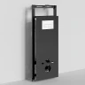 Инсталляция WasserKRAFT Salm 27TLT.010.ME.BL.WM03 для унитаза Черное стекло с Белой матовой клавишей смыва