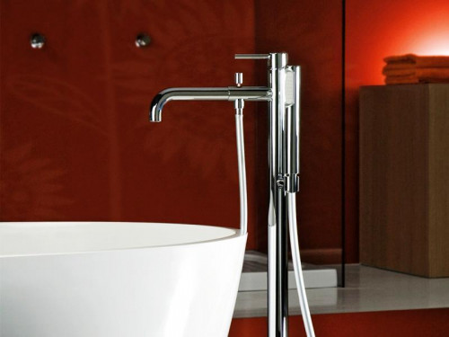 Смеситель для ванны Webert Elio EL851101560 Черный матовый на пол