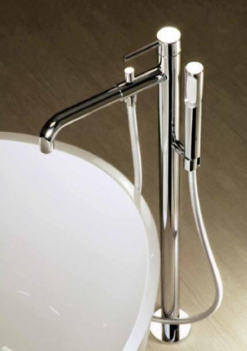 Смеситель для ванны Webert Elio EL851101560 Черный матовый на пол