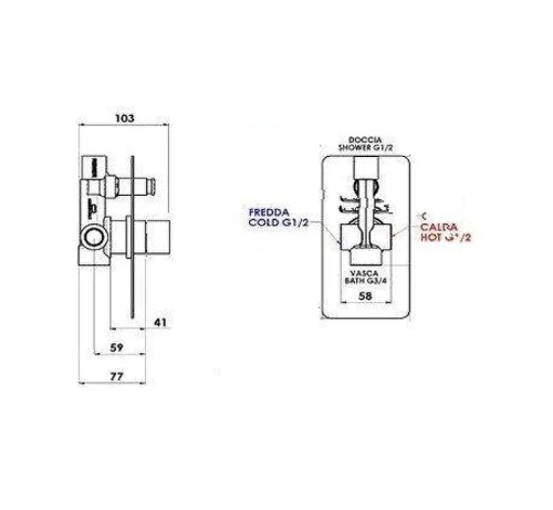 Смеситель для душа Remer Edge EG509NO цвет Черный матовый