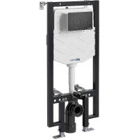 Инсталляция WasserKRAFT Vils 56TLT.010.ME.MB02 для унитаза с Черной матовой клавишей смыва