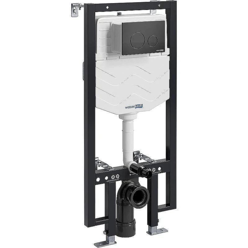 Инсталляция WasserKRAFT Vils 56TLT.010.ME.MB02 для унитаза с Черной матовой клавишей смыва