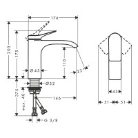 Смеситель для раковины Hansgrohe Vivenis 75022700 Белый матовый латунь