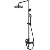 Душевая система Bravat Rhein F6429564BW-A-ENG Черный матовый латунь на стену