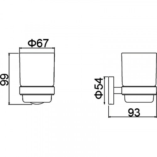 Стакан для зубных щеток Timo Saona 13031/17 Золото матовое