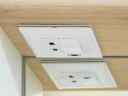 Зеркало со шкафом Misty Респект 120 L Э-Рес02120-1Л с подсветкой Белое Дуб Артизан