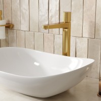 Смеситель для раковины WasserKRAFT Schunter 8203H Золото матовое латунь