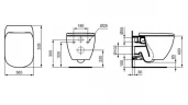 Унитаз Ideal Standard Tesi T0079V1 подвесной без сиденья фаянс подвесной