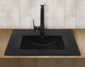 Раковина WeltWasser Deilbach 7517 70 MT-BL 10000005572 Черная матовая фаянс полувстраиваемая