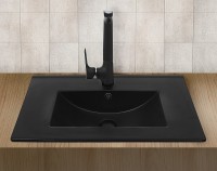 Раковина WeltWasser Deilbach 7517 70 MT-BL 10000005572 Черная матовая фаянс полувстраиваемая