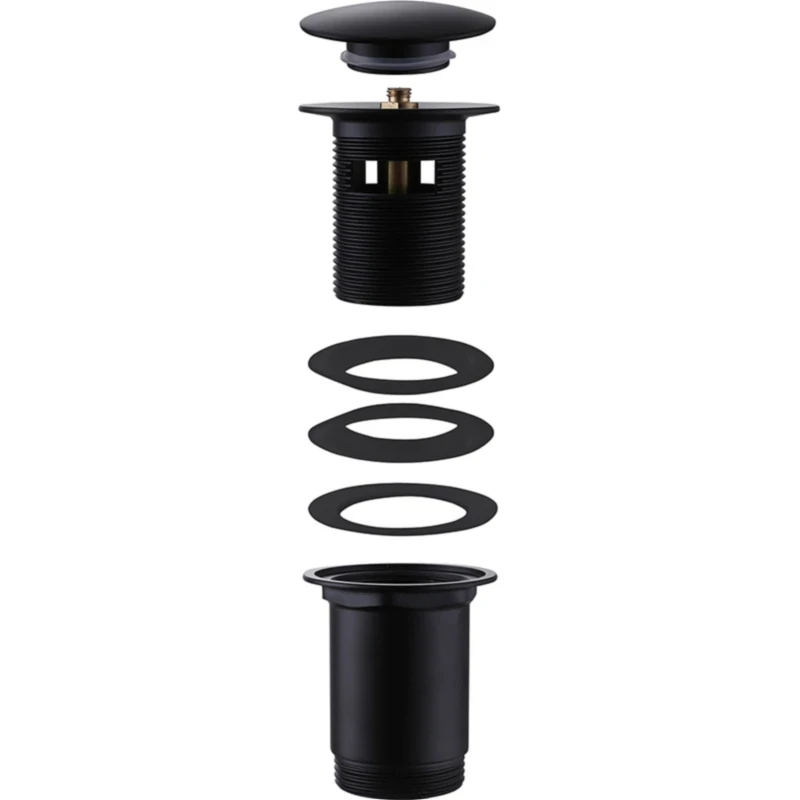 Донный клапан Abber AF0010B Click-Clack Черный матовый