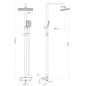 Душевая система Royce Bianco RCS-121603CR Хром латунь на стену
